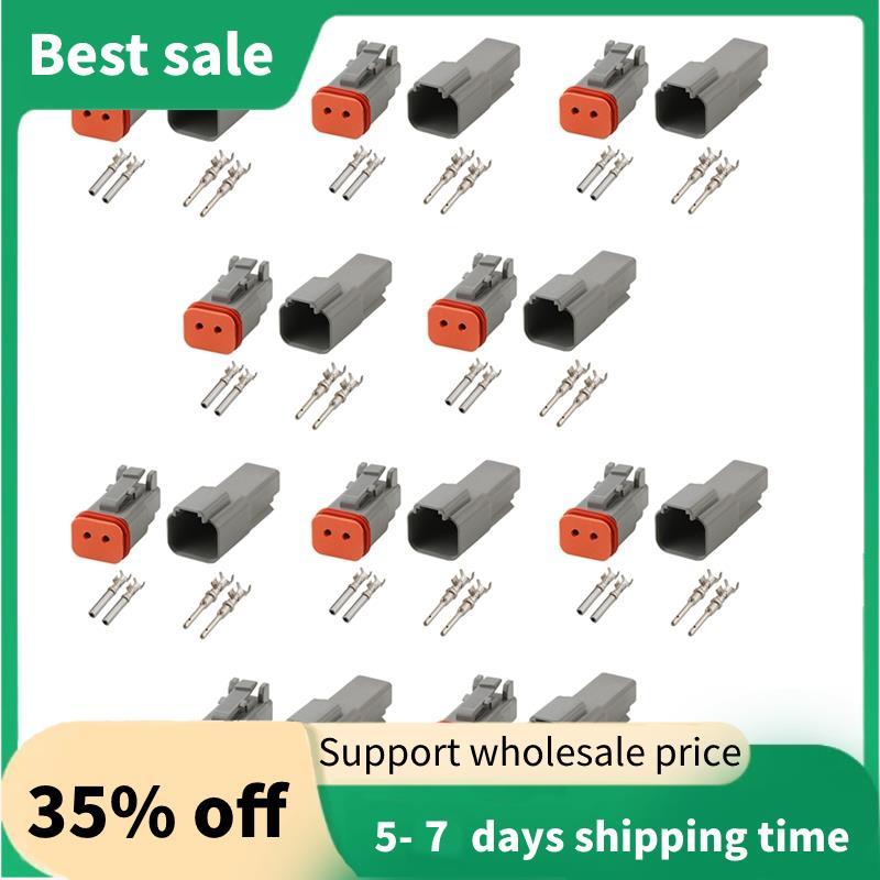DT 2-Pin ขั้วต่อไฟฟ้ากันน้ํา DT06-2S DT04-2P ปลั๊กเซ็นเซอร์อุณหภูมิอากาศเข้าพร้อมเทอร์มินัลกลม