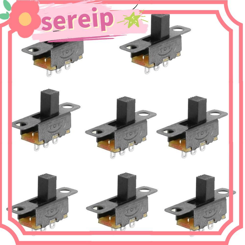 SEREIP 8 ชิ้น Micro Mini Toggle Switch, DC 50V 0.5A SS12F15VG6 สวิตช์สไลด์, แผง Mount 6 มม. 3 ขา 2 ต