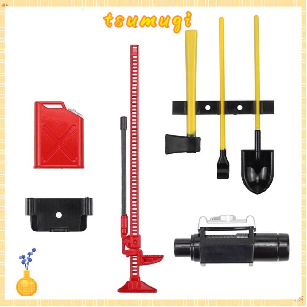 TSUMUGI 6pcs Hi-Lift แจ็ค Winch ชุด, Mini 1/10 Scale โรงรถชุดเครื่องมือ,จําลองพลาสติก RC Crawler อะไ