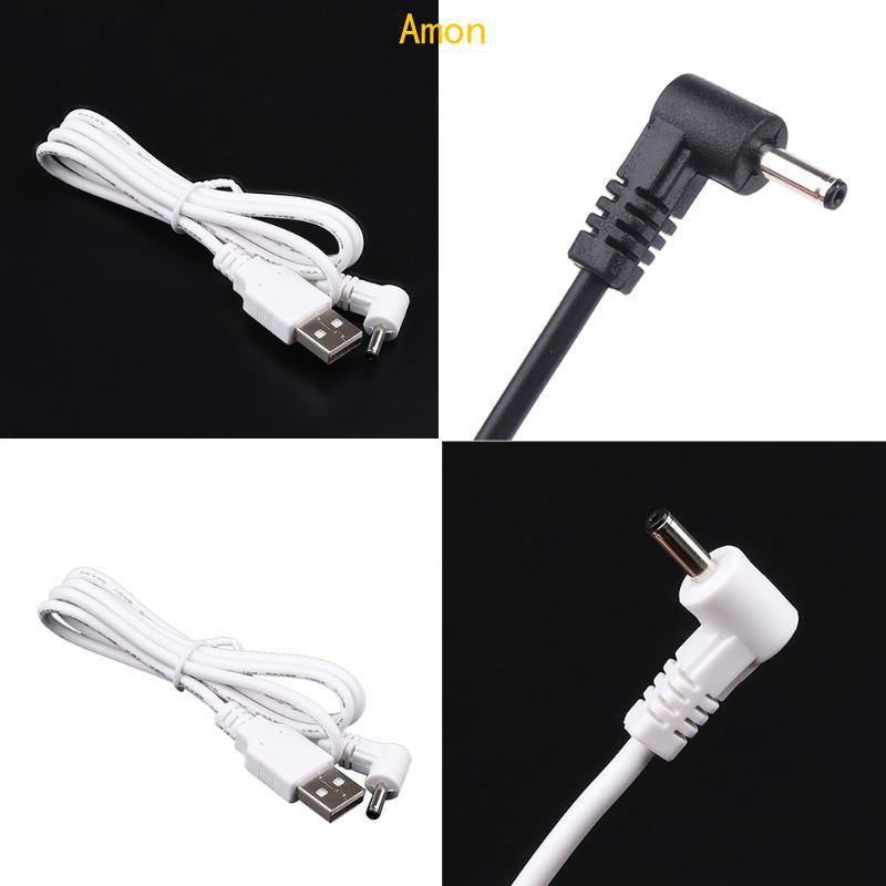 Amon USB Male to 90 องศา 3 5mmx1 35mm for Power Male Plug 5V Cable 100cm 3 3ft