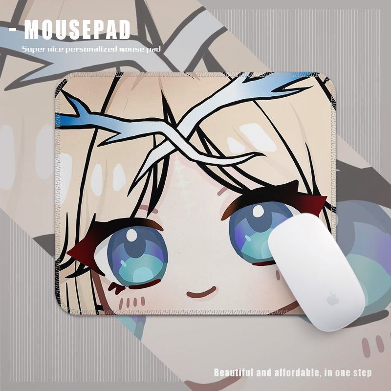 Wuthering Waves/Cartethyia/Cartethyia Cartethyia แผ่นรองเมาส์สแควร์ตะเข็บขนาดเล็กหนาโต๊ะคอมพิวเตอร์P