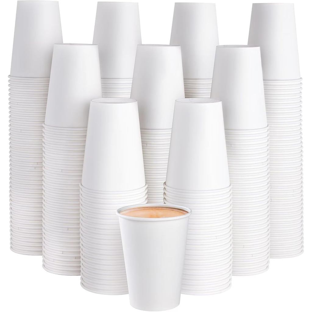 JOLLY PARTY 300 แพ็ค 12 ออนซ์ถ้วยกาแฟกระดาษแบบใช้แล้วทิ้ง,ถ้วยดื่มเครื่องดื่มร้อน/เย็นสําหรับน้ํา,กร