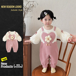 ฤดูใบไม้ร่วงใหม่เสื้อผ้าเด็กสาวบอดี้สูทแขนยาว 0-36 เดือนฤดูใ…
