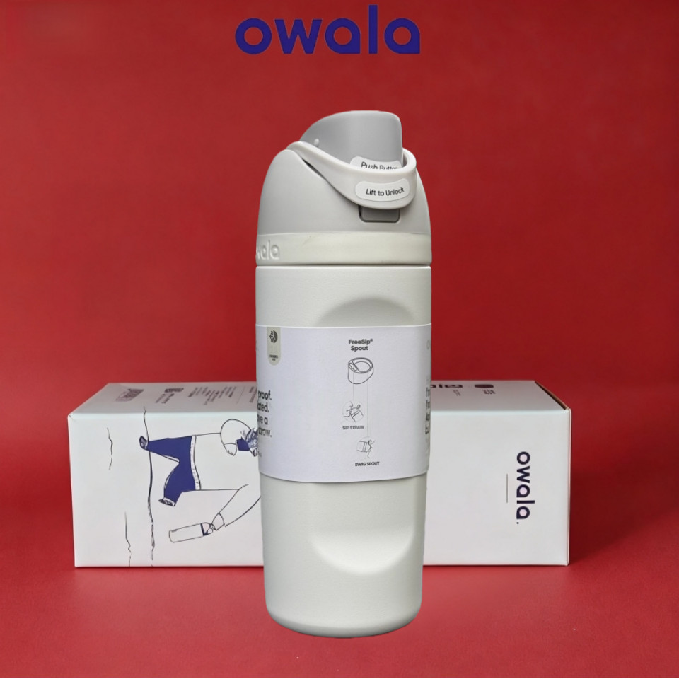 Owala FreeSip ขวดน้ํา 16oz 500ml สแตนเลส (18/8, 304) แก้วน้ํา One-Hand Operation สําหรับเด็กยิม, ท่องเที่ยว, เดินป่า