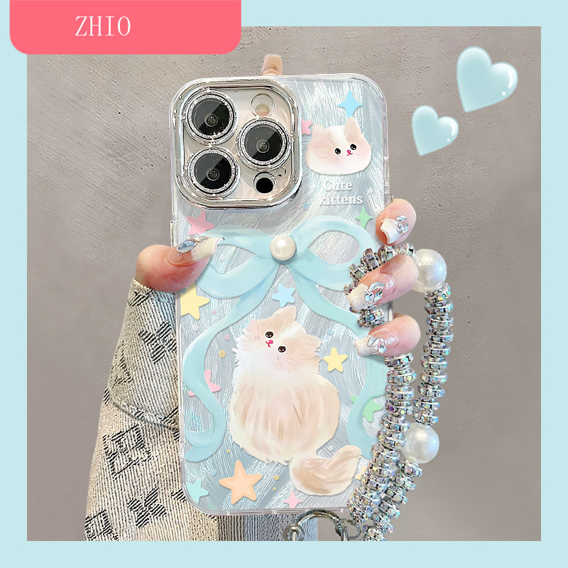 [129] เหมาะสําหรับ Apple 16pro เคสโทรศัพท์ฤดูร้อนใหม่ผู้หญิง 15promax เส้นด้ายขนนก iPhone14 สร้อยข้อมือคิตตี้น่ารัก 13 สุดฮอต 15plus รวมทุกอย่างฟิล์มเลนส์ 12 ความรู้สึกระดับไฮเอนด์ 11 สร้างสรรค์
