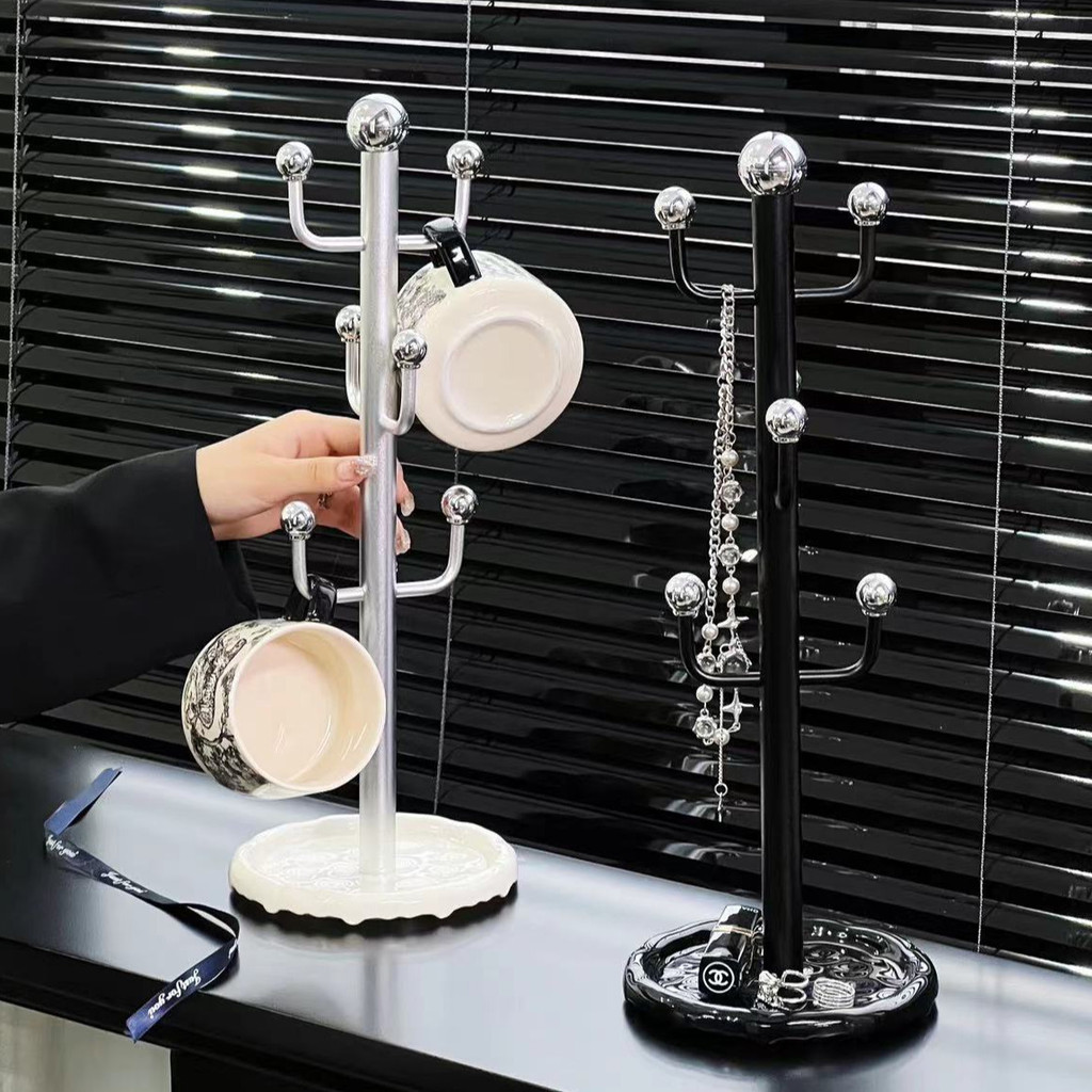 Hot Sale#Muen style Cup Holder Water Cup Hanger Mug Glass Cup Coffee Tea Entryway Rack Storage Rack 