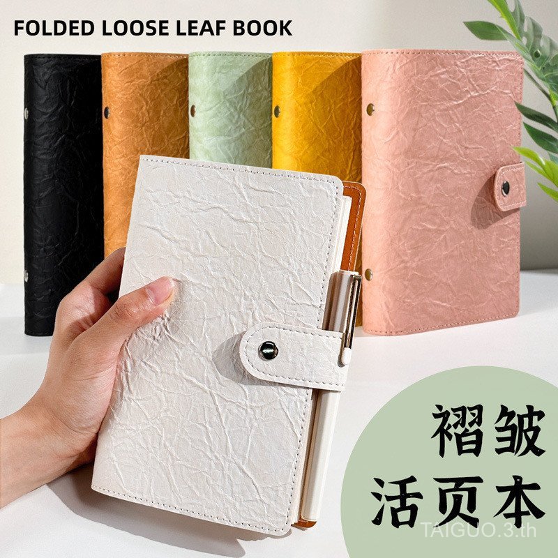 สมุดจดบันทึกแบบหนาแบบหลวม ๆ คู่มือ a6 ที่ถอดออกได้จีบสมุดบันทึกแบบพกพาสมุดจดบันทึกมูลค่าสูง