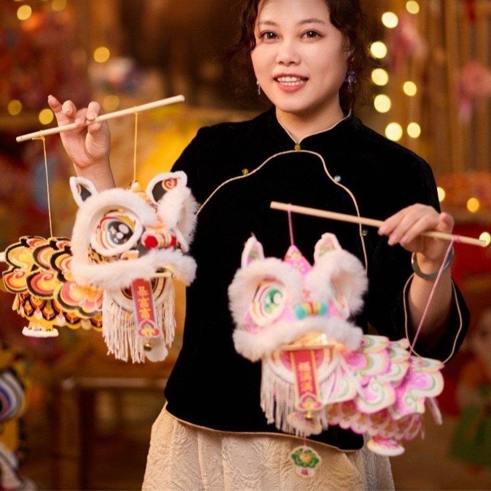 โคมไฟเต้นรําสิงโตสงคราม,2026ปีใหม่โคมไฟปีใหม่โบราณ,ของเล่นเด็กทําเองแพคเกจวัสดุกันน้ํามือถือแฮนด์เมดโคมไฟวันเกิดฉลอง - รูปที่ 6