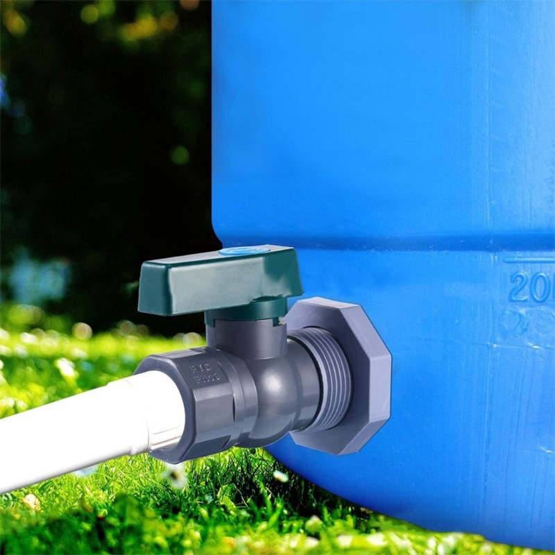 LA PVC Faucet Hose Adapter Water Container Rain Bucket Garden Faucet Diverter Adapter