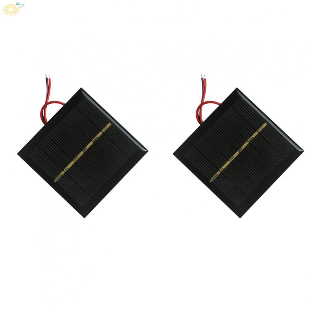 แผงโซลาร์เซลล์ 2 แพ็ค 0 6W 3VA สําหรับไฟของเล่นชาร์จ 2 แบตเตอรี่แบบชาร์จไฟได้ 4V