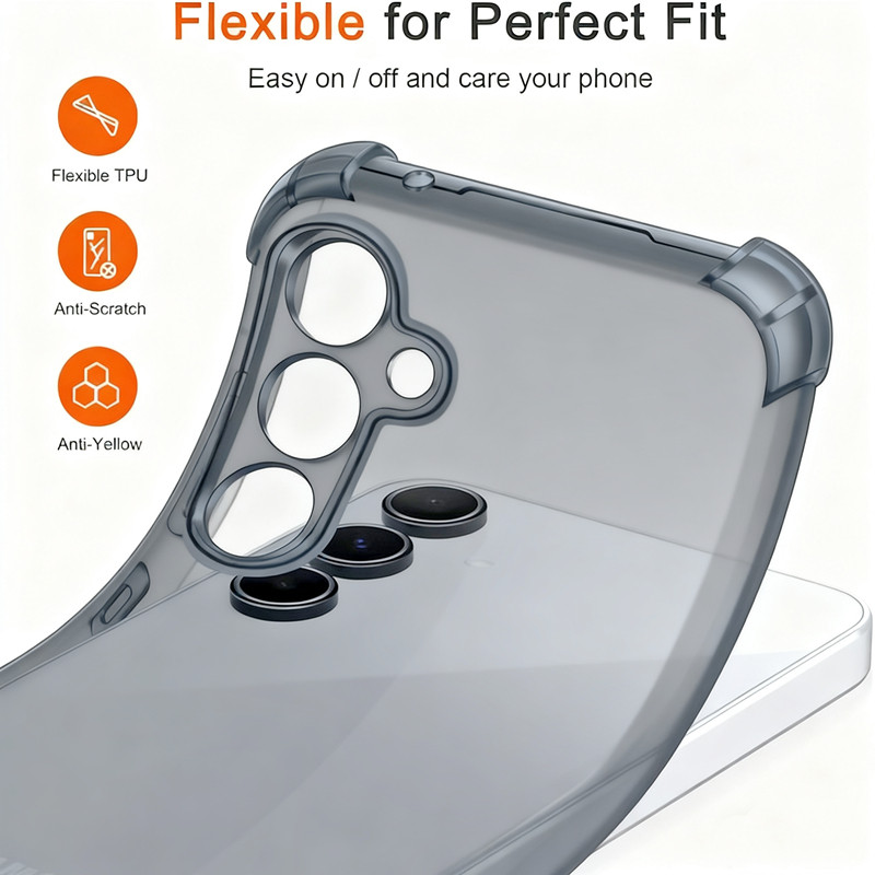 สําหรับ Samsung Galaxy A25 6.5 นิ้ว SM-A256E A256B A256U A256U1 Slim โปร่งแสงซิลิโคนนุ่ม Jelly กรณีส