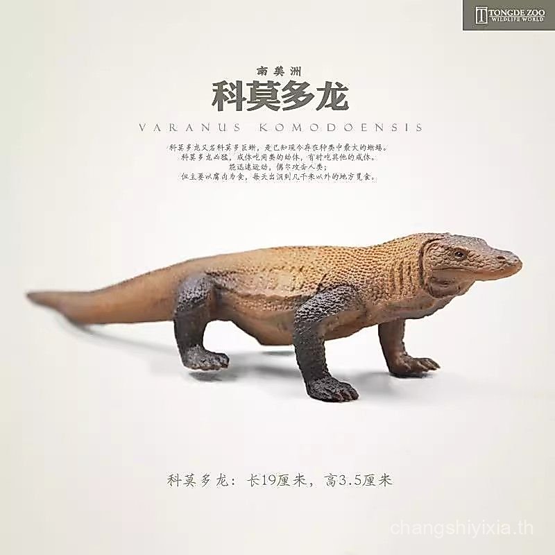 เด็ก Dede จําลอง Lizard ของเล่นสัตว์เลื้อยคลานรุ่น Komodo Dragon Komodo Monitor Lizard เด็กความรู้คว