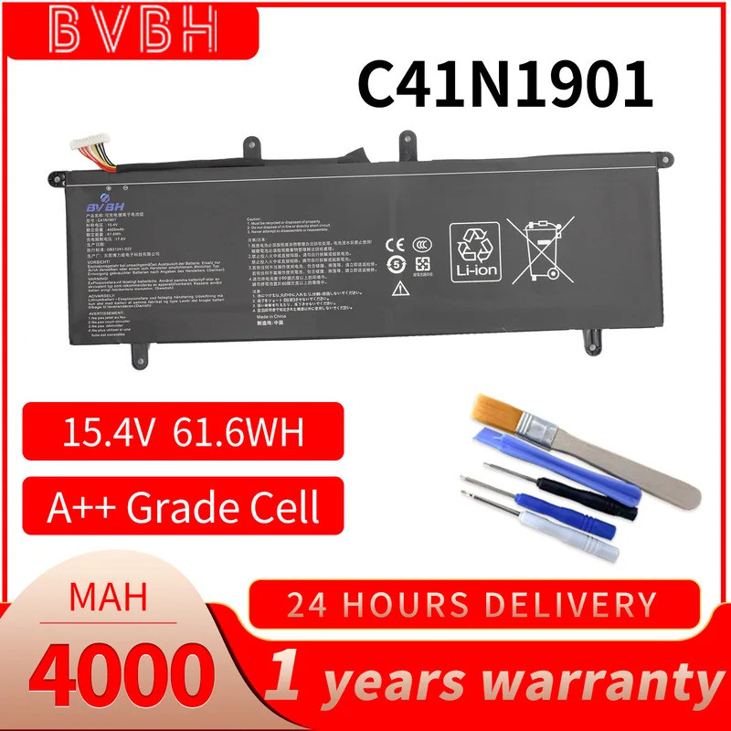 BVBH C41N1901 แบตเตอรี่แล็ปท็อปสําหรับ Asus ZenBook DUO UX481 UX481F UX481FA UX481FL UX4000F เปลี่ยน