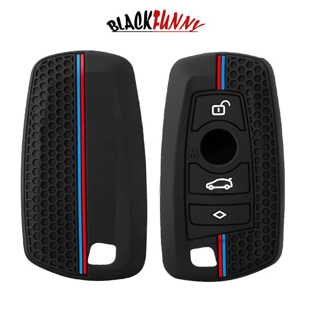 BLACKFUNNY รถซิลิโคน Key Fob กรณี 4-Button Dual Line รูปแบบ Scratch & Drop Protection สําหรับ BMW F-