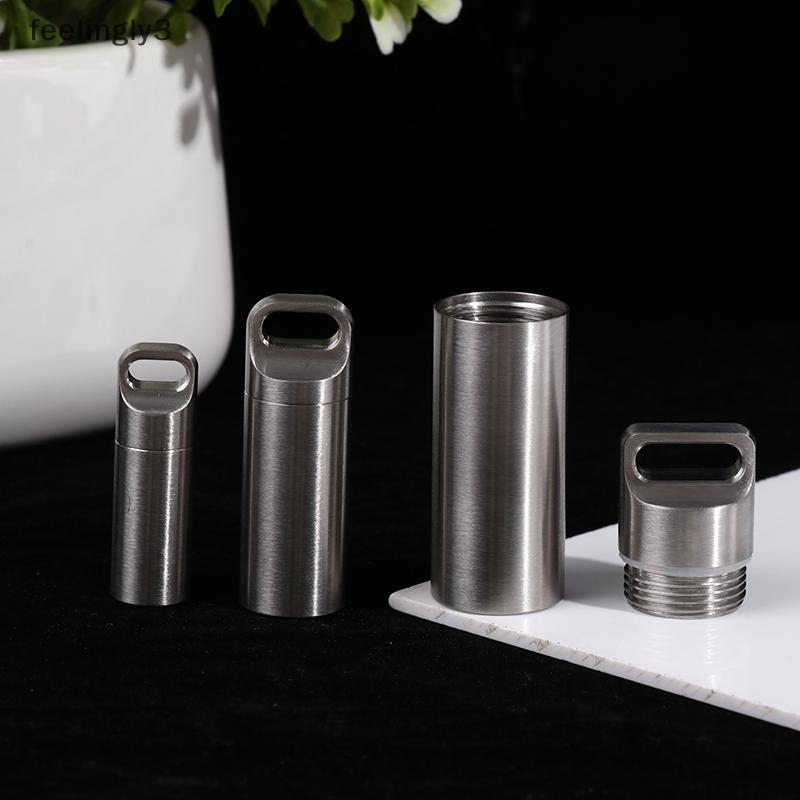 [FEEL] Titanium Mini Waterproof Pill Box Portable Pill Container Pill Storage Case