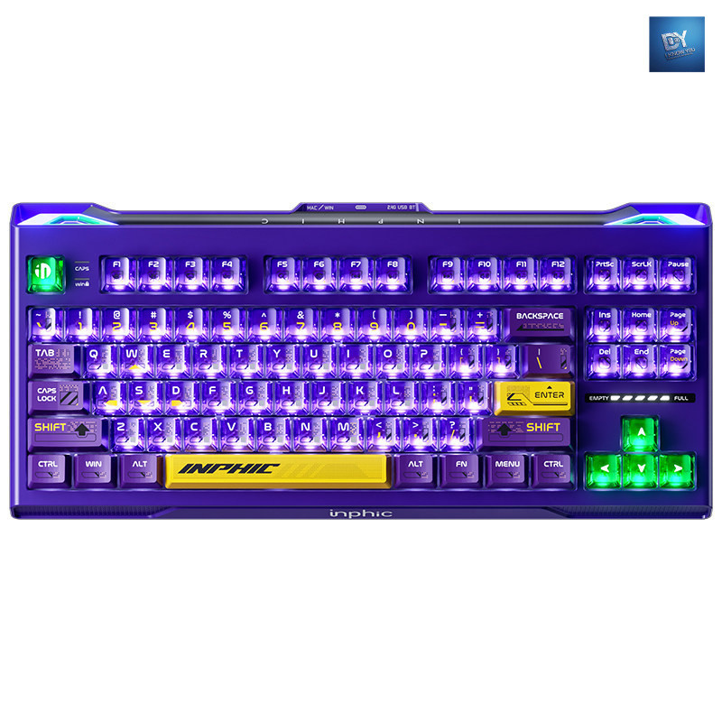 Iky K87pro คีย์บอร์ดแบบกลไกไร้สายบลูทูธแบบมีสายสามโหมดเกมเกมที่กําหนดเองสํานักงานเฉพาะ