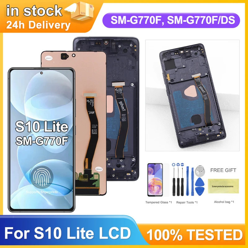 6.7 AMOLED สําหรับ Samsung S10 Lite จอแสดงผล LCD หน้าจอสัมผัสสําหรับ Samsung S10lite G770F SM-G770F/