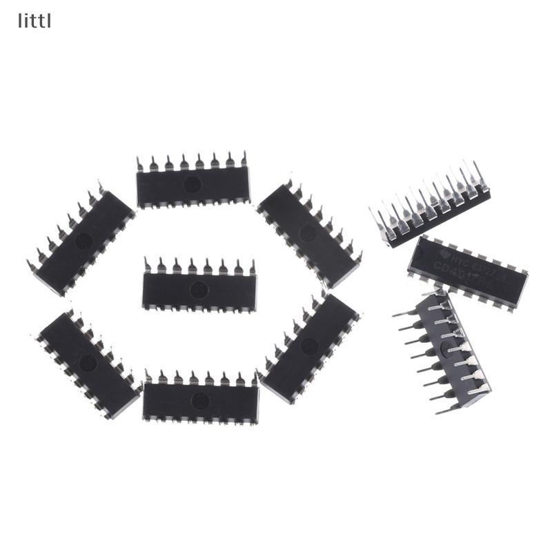 [littl] 10PCS CD4017BE 4017 CD4017 Decade Counter Divider IC