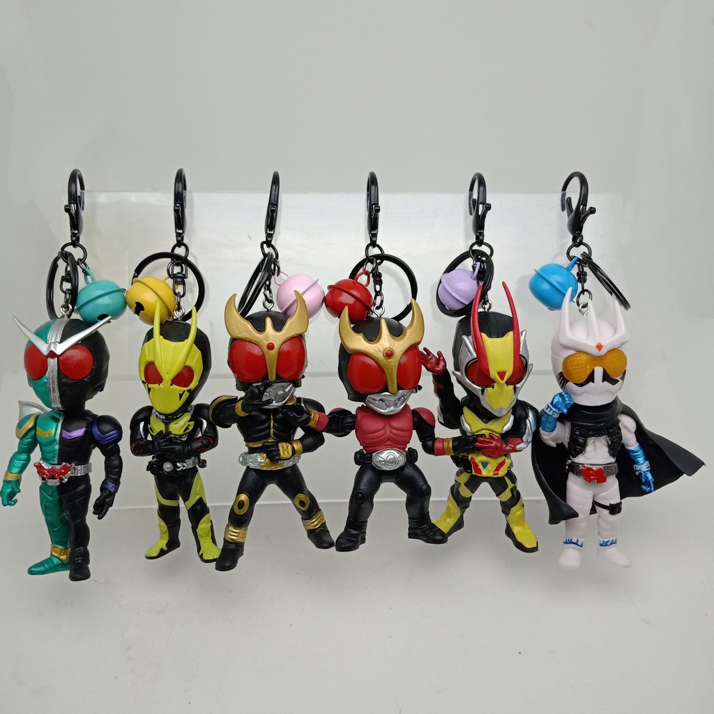 สินค้าใหม่พร้อมสต็อก 6 Masked Rider Figures Masked Superman ตุ๊กตาโมเดลของเล่นตัวเลข Gashapon Machin