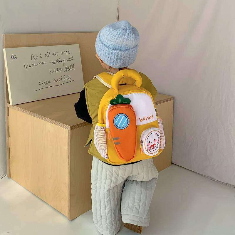 Super Cute Girl 1-3 Years Old Small Backpack Cartoon Carrot 3-6 Years Old Kindergarten Small Class M