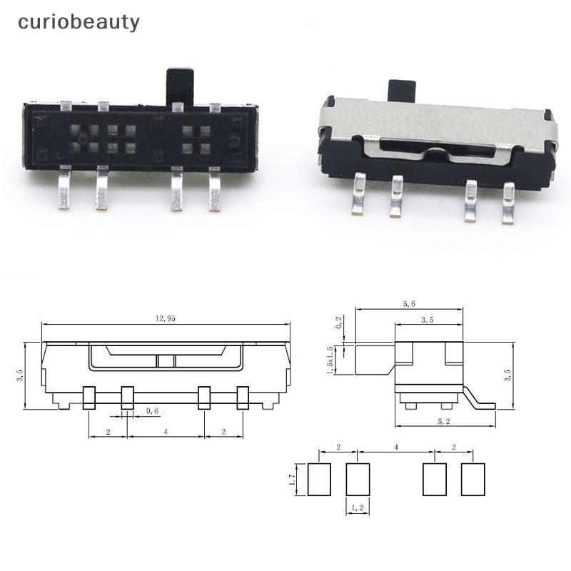 [CURUI] 10 ชิ้น 4 ขา Mini Slide Switch On-OFF 3Position Micro Slide Toggle Switch สวิตช์สไลด์แนวนอนข