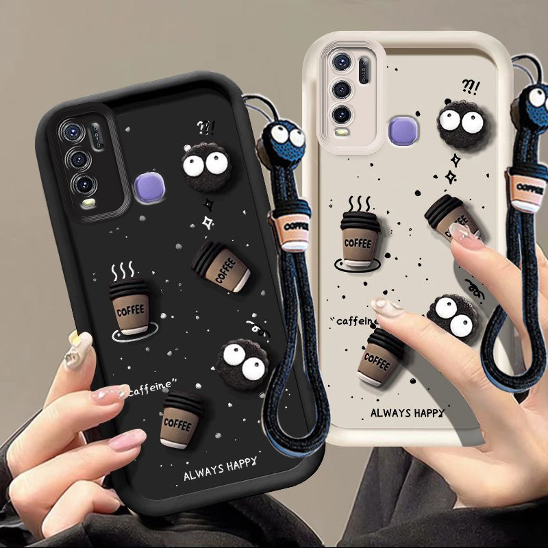 Vivo y50 case vivo y30 y30i case 3D Cup Design เคสโทรศัพท์มือถือ TPU ทนทาน