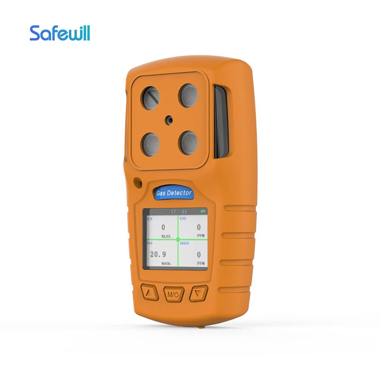 ยี่ห้อใหม่ Safewill ผู้ผลิตอุปกรณ์ตรวจจับการรั่วไหลแบบพกพา 4 in 1 Multi Gas CO2/CO/H2S/SO2/NH3 Handh