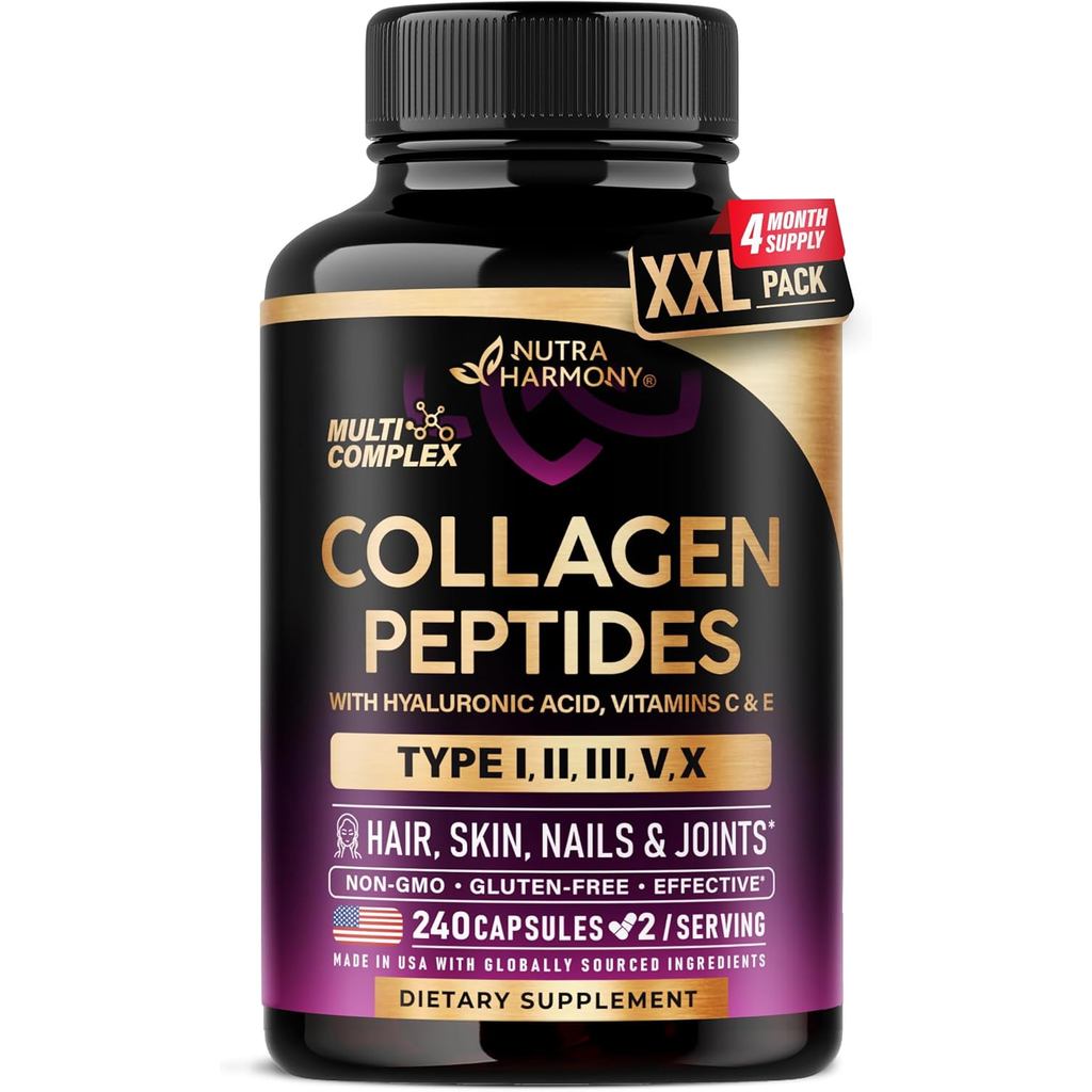 Multi-Collagen Peptide-Helzed Type I, II, III, V และ X-Female อาหารเสริมคอลลาเจน 1300mg-Containing H
