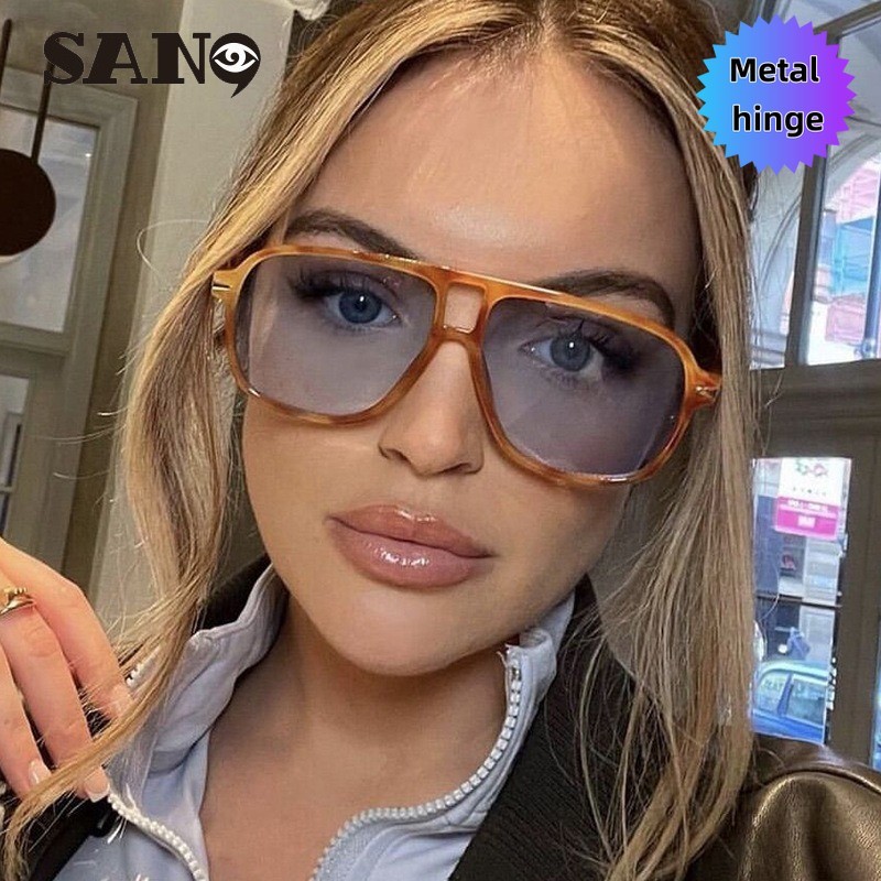 San9 Pilot Large Frame Mens Fashion Driving Glasses with UV Protection Versatile Shade Ready Stock C