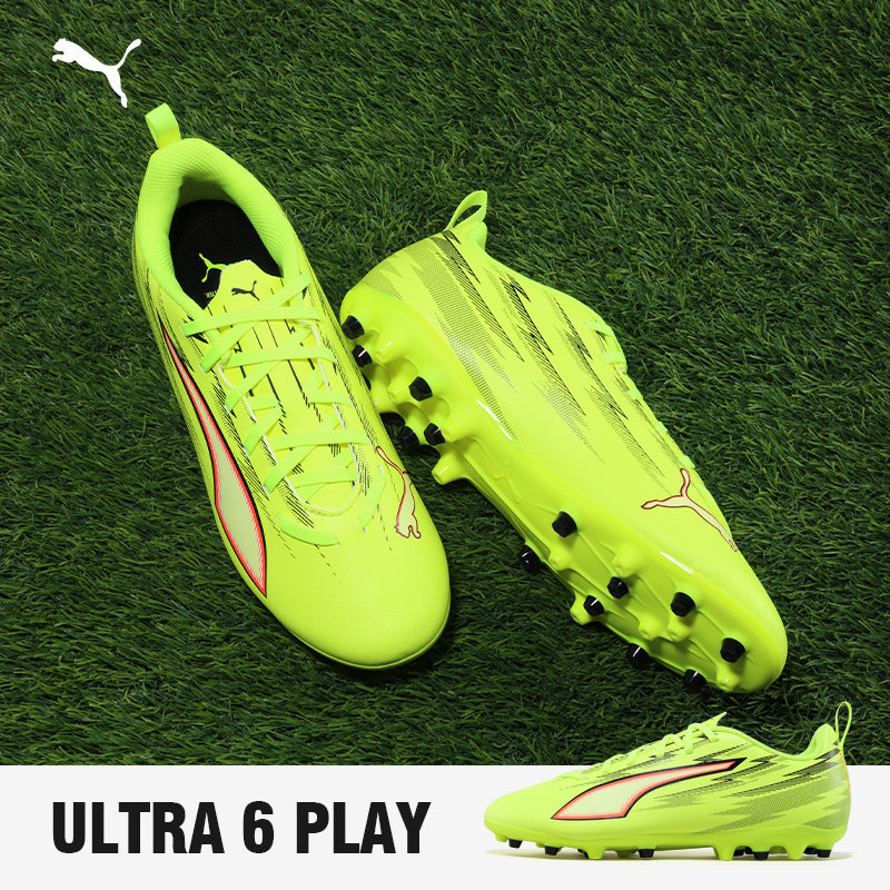 PUMA PUMA ULTRA 6 PLAY MG Short Spikes Human Grass Professional รองเท้าฟุตบอลเด็ก Frisbee Shoes10898