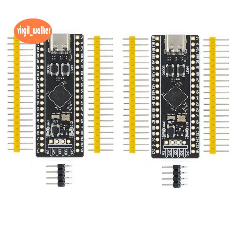 2 ชิ้น STM32F411 บอร์ดพัฒนา, STM32F411CEU6 STM32F4 บอร์ดการเรียนรู้, รองรับสําหรับการเขียนโปรแกรม