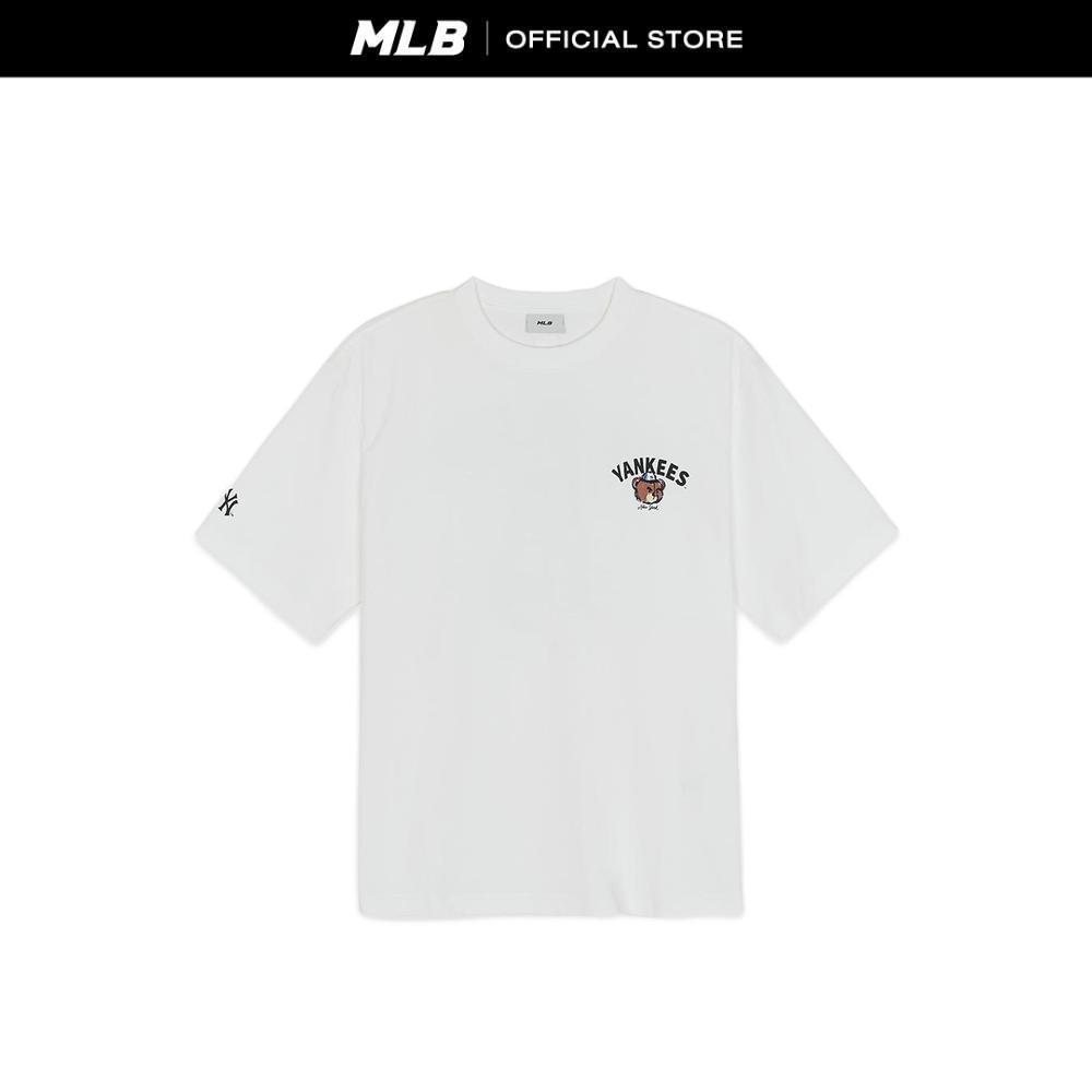 MLB เสื้อยืด ยูนิเซ็กซ์ Mega Bear Back Graphic Over Fit T-Shirts รุ่น 3ATSE0263 50WHS สีขาว