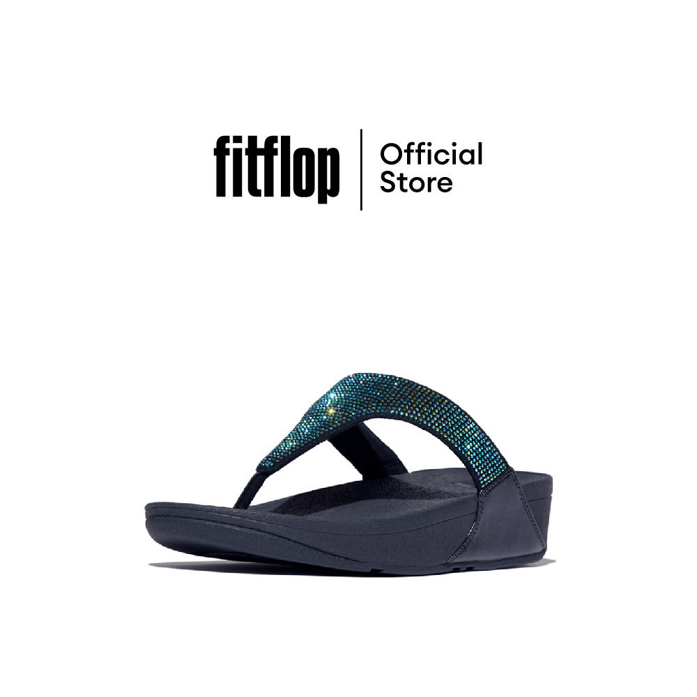 FITFLOP LULU CRYSTAL EMBELLISHED รองเท้าแตะแบบหูหนีบผู้หญิง รุ่น EC5-C97 สี BLUE