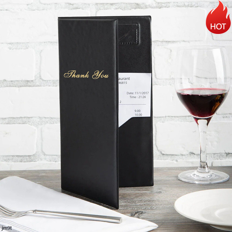 LM9T-1 Pc Guest Check Card Holder ร้านอาหาร Server Checkbook สําหรับพนักงานเสิร์ฟ Elegant Guest Orde