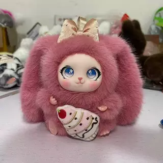 [Kacoom] Soft Fluffy Plush Rabbit จี้ยาง Face ตุ๊กตาของเล่นกระเป๋า Charm สําหรับพวงกุญแจ Bapa Girls Daily Accessory TH