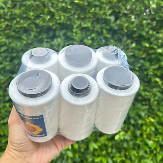 [[ 1 แพ็ค 6 หลอด ]] ด้ายเย็บ ด้ายเย็บผ้า เบอร์40/2 สีขาวออฟไวท์ สีดำ ไม่ขาดง่าย