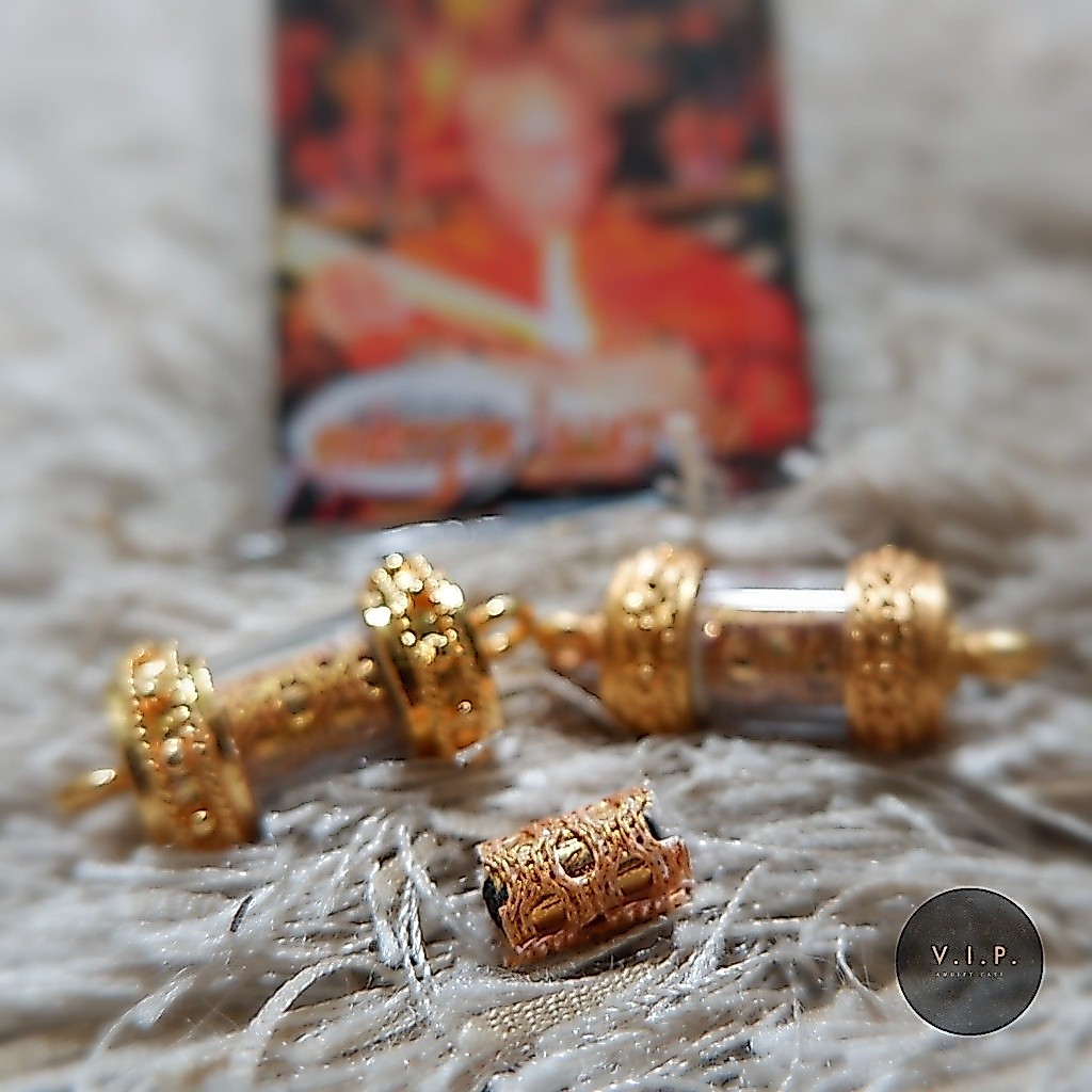 (ปลอมยินดีคืนเงิน) ตะกรุดนะรวยดักทรัพย์ 💰🙏 ครูบากฤษณะ อินทวัณโณ | Takrud Wealth Trap Amulet | 招财符管(กรอบชุบหนา2เท่า)