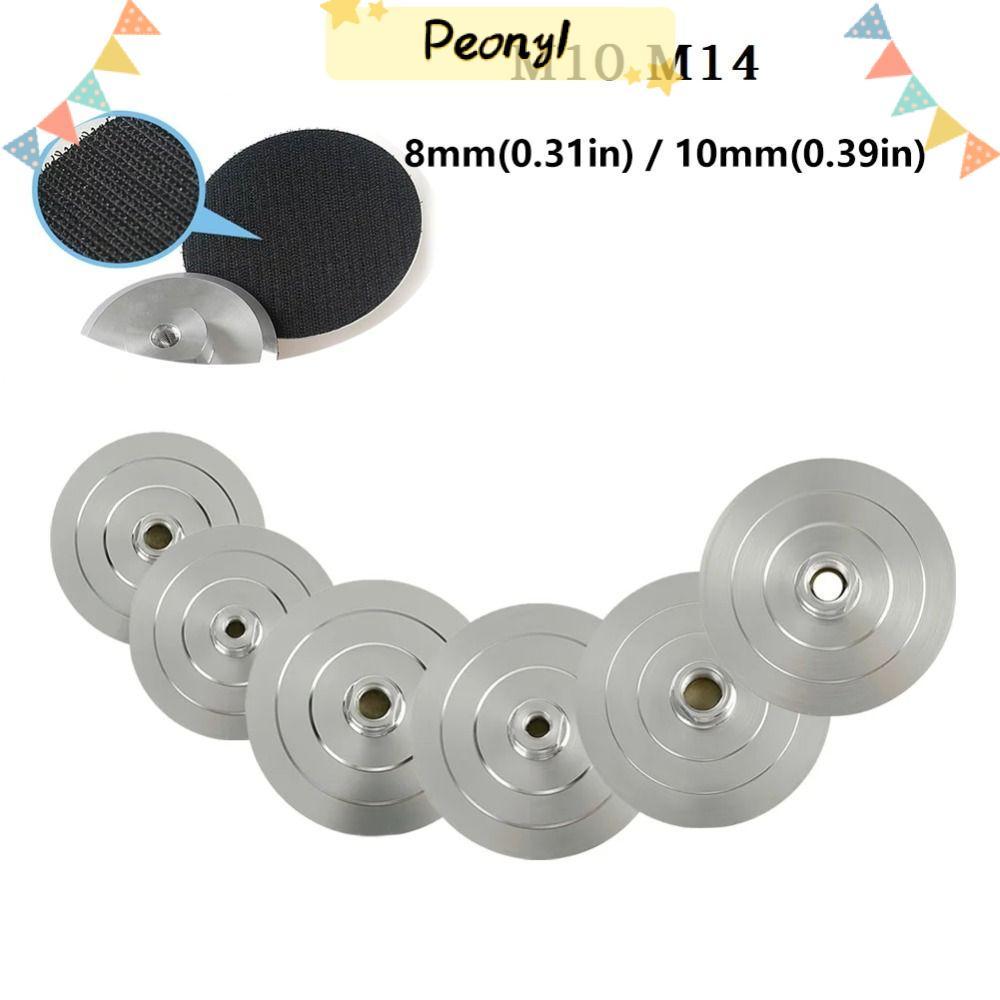 ดอกโบตั๋นแผ่นขัดแผ่นหลัง,ม14 ม10ผู้ถือหลังแผ่นขัดเพชร,3/4นิ้วฐานอลูมิเนียมกาวในตัวตะขอห่วงเครื่องบดมุมหัวเจียรอุปกรณ์เครื่องมื