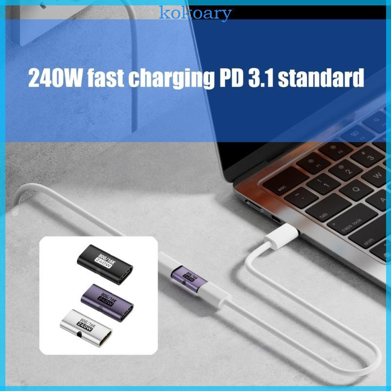 KOK อะแดปเตอร์ USB4 0 แบบพกพาสําหรับหญิงความเร็ว 80Gbps สําหรับใช้ในการเดินทางง่าย