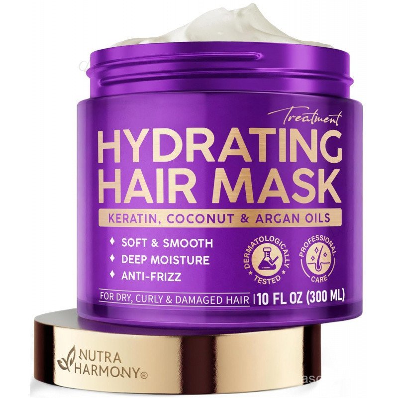 HydratingHairMask-DeepCurlingTreatmentforDry,Frizzy & DamagedHair-MaskwithCoconut&ArganOils,Collagen