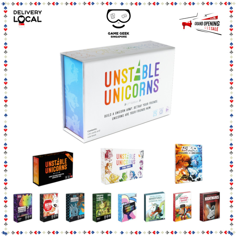 เกมการ์ด Geek Unstable Unicorns และแพ็คขยาย