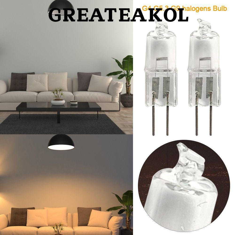 GREATESKOL ไฟฮาโลเจน 5 ชิ้น, 10W 20W 35W 40W G4 G5.3 G9 หลอดฮาโลเจน, 2023 12V/220V การจําลองแสงหรี่แ