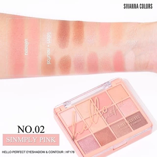 สิวันนา พาเลทแต่งหน้า อายแชโดว์ บลัชออน HF178 Sivanna Colors Hello Perfect Eyeshadow Contour