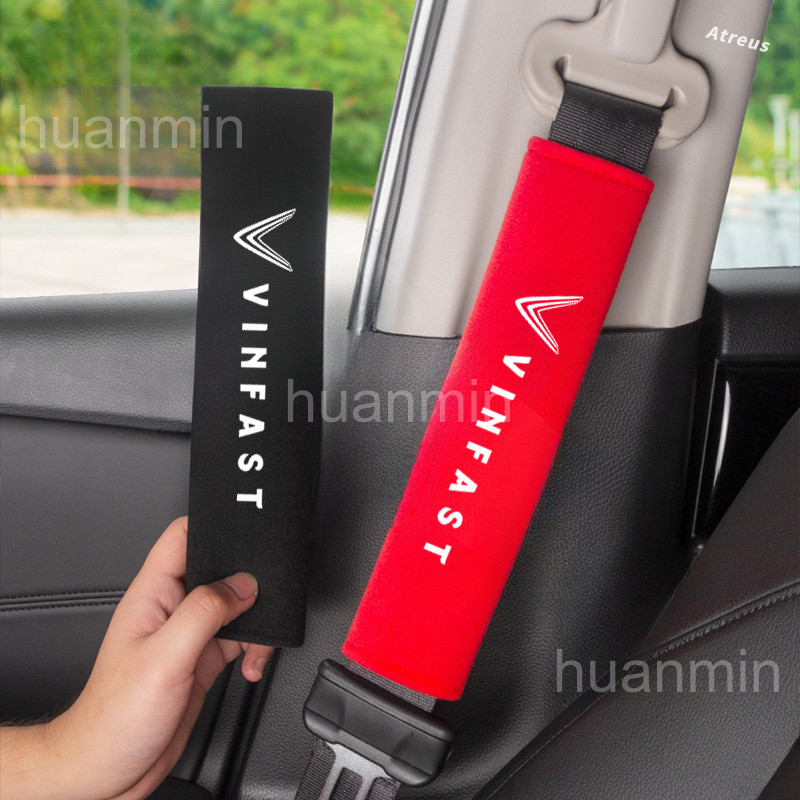 2 ชิ้นสําหรับ Vinfast รถเข็มขัดนิรภัย Universal รถผ้าฝ้ายเข็มขัดนิรภัยไหล่ป้องกันสําหรับ Vinfast VF3