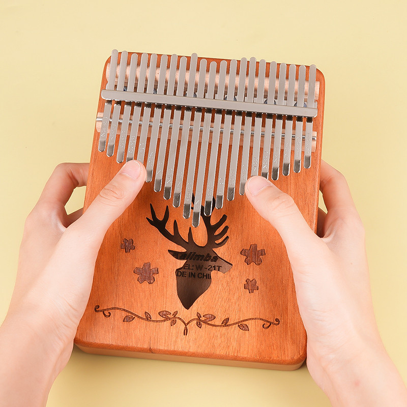 กล่องดนตรี คาลิมบา คาลิมบ้า Wensheng Thumb Piano Kalimba 17-Tone Kalimba เปียโนนิ้ว 21-Tone Kalimba 