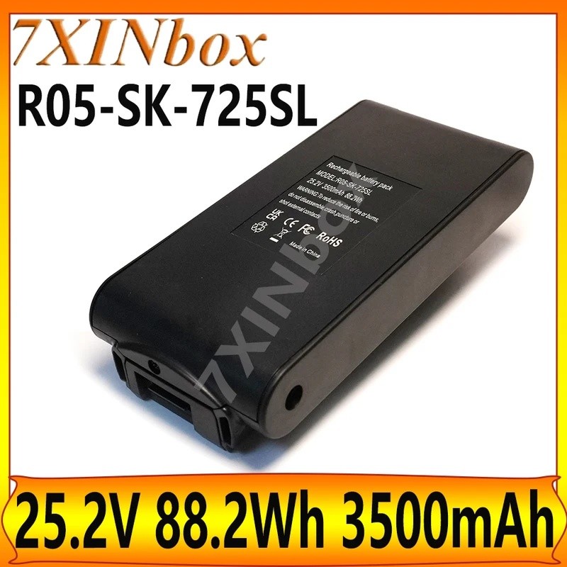 7XINbox R05-SK-725SL 25.2V 88.2Wh 3500mAh แบตเตอรี่ทดแทนสําหรับ Shark IZ840H IZ862H UZ865H IZ862HC U