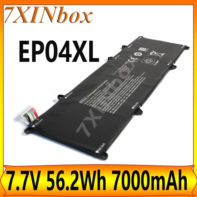 7XINbox EP04XL 7.7V 56.2Wh 7000mAh แบตเตอรี่แล็ปท็อปสําหรับ Hp Elite Dragonfly G1 G2 8MK79EA HSTNN-D