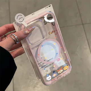 💎Snap&Co💎เคส MagSafe แม่เหล็กแรงดูดสูง ลายเรียบง่ายสไตล์เกาหลี สำหรับ iPhone 17 16 15 14 13 12 11 Pro Pro Max Plus