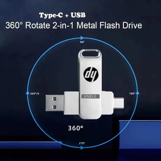 Thumbdrive HP แฟลชไดร์ฟ TypeC 1TB สําหรับโทรศัพท์มือถือ 512GB แฟลชไดร์ฟไอโฟน 2TB Flashdrive TypeC