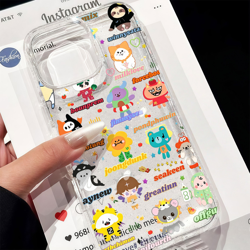 for เคส OPPO a3X a74 a57E a38 a17k a5 a53 a92 a55 a58 a16 a5s a3s a76 a18 กันกระแทก ลายสติกเกอร์การ์ตูนสีสัน